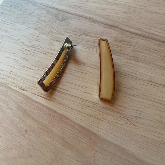 Butter Yellow Post Earrings - Picture 2 of 2